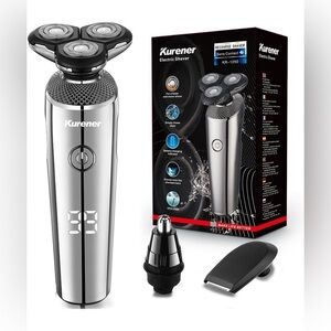 Electric Razor for Men,Kurener Electric Shaver Rechargeable Wet/Dry (056)